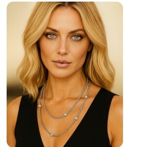 Costume Silver Necklace, NWOT